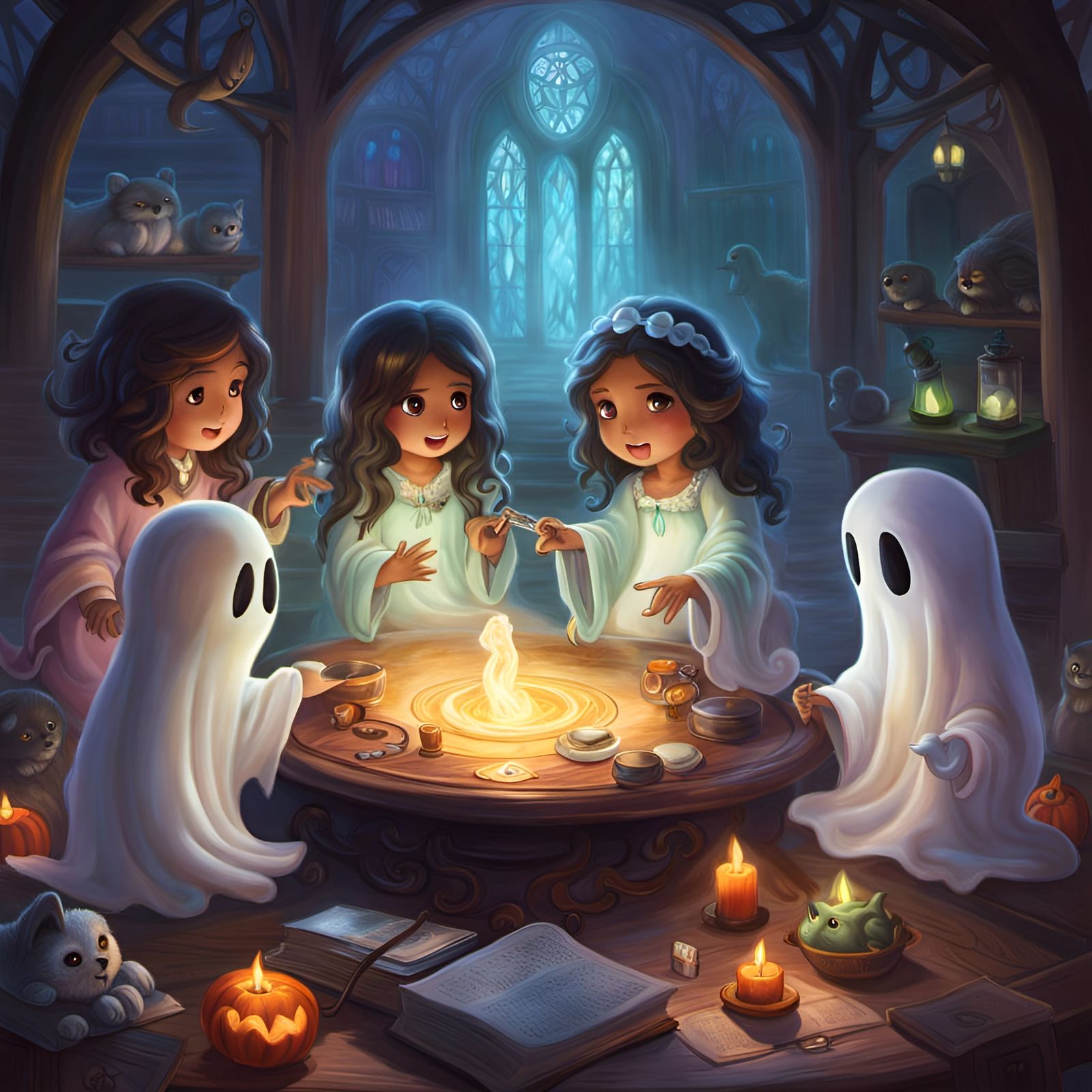 Two Ghostly Helpers, One Charmed Trio  by @NewAgerJul