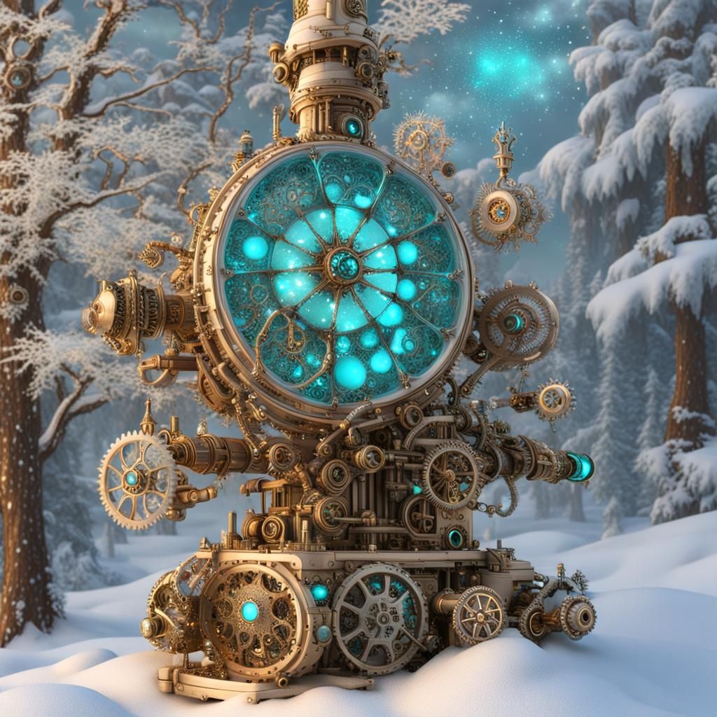 Mysterious Steampunk Snow Gadget