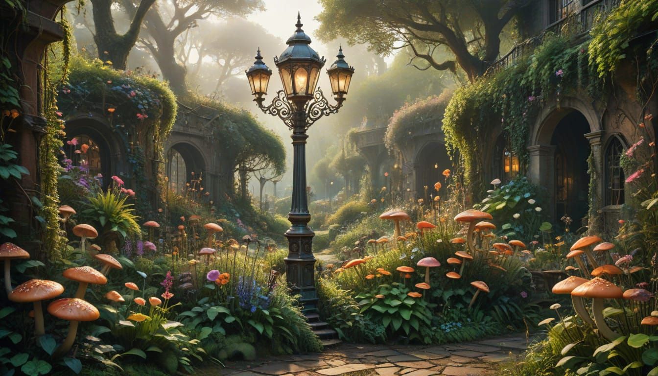 An overgrown Steampunk inspired garden, full of flowers and climbing plants. The central theme will be ...  by @JimJams