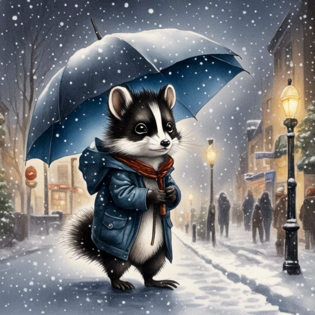 Baby Skunk  by @Kayjay97