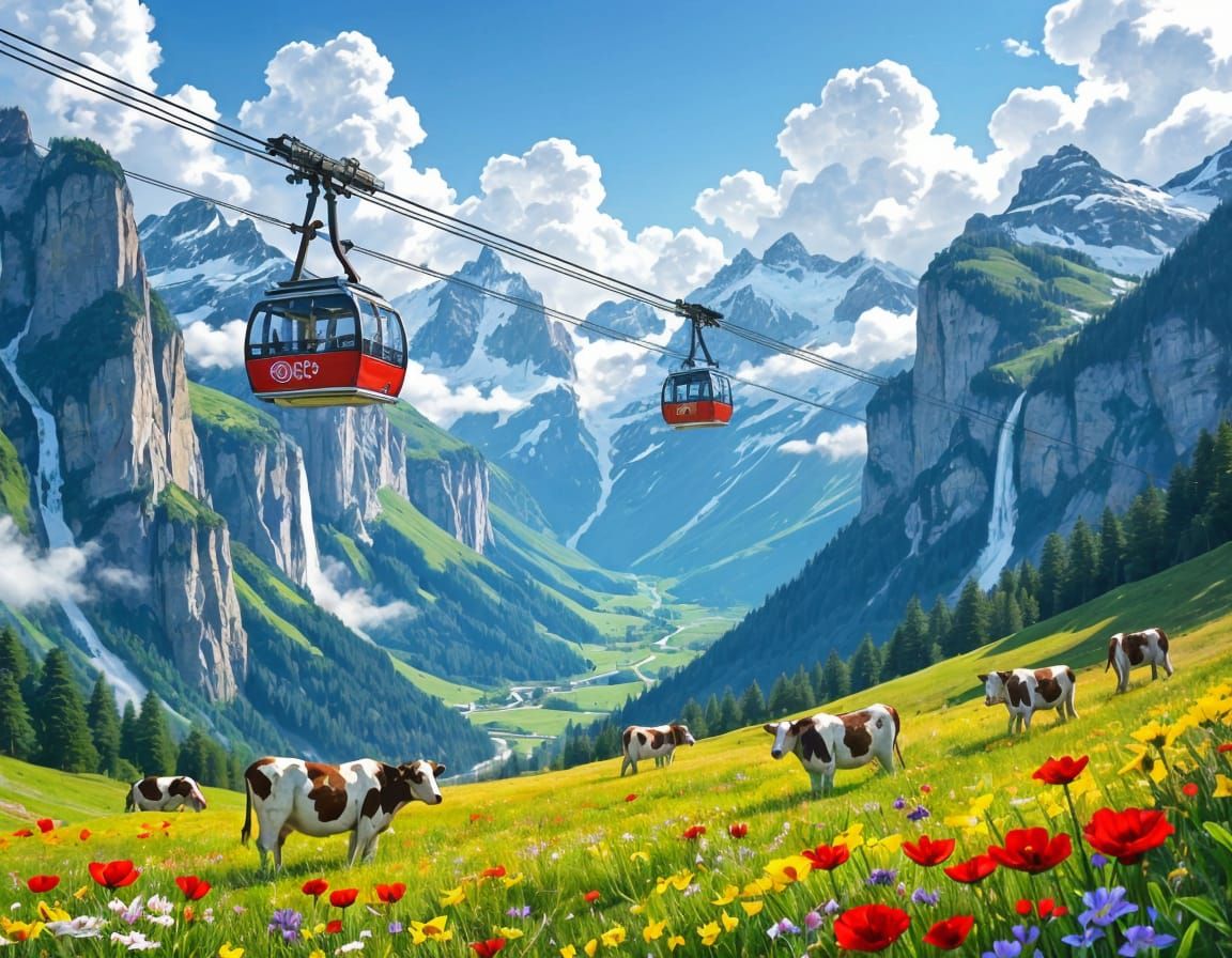 Alpine Swiss Alps  by @Blue Nosed