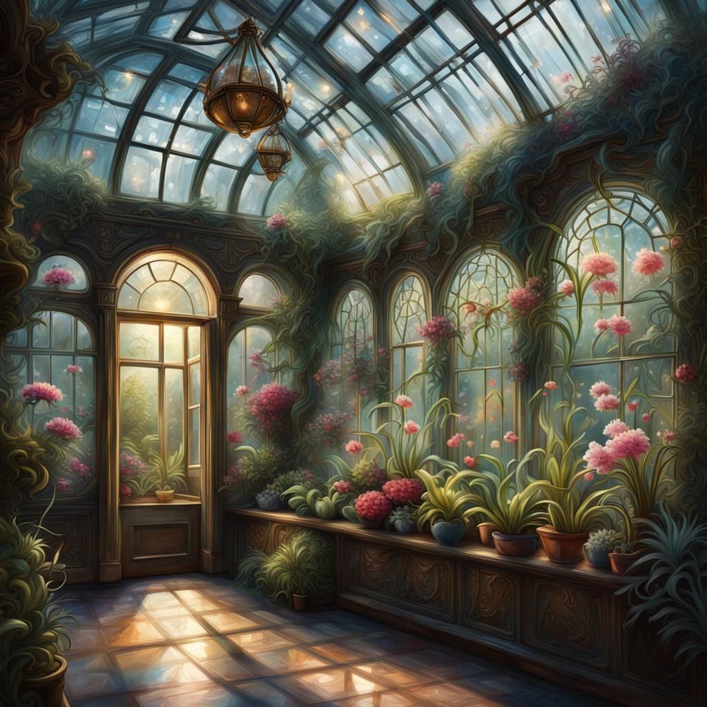 Glasshouse - AI Generated Artwork - NightCafe Creator