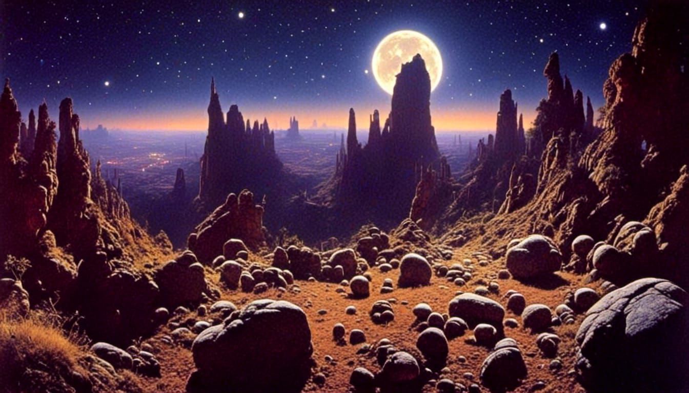 A collection of peculiar stones arranged in a pattern resembling constellations.
<lora:Endor:1.0> 