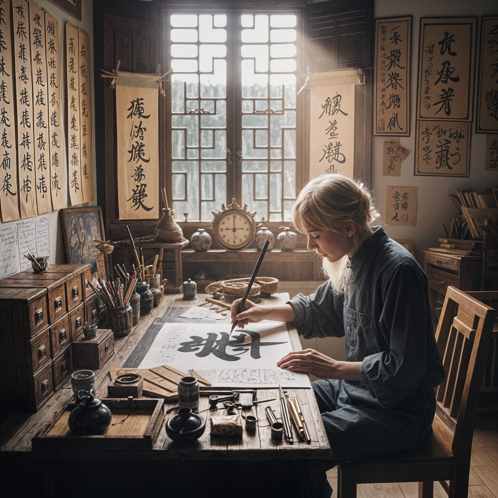 Ink and Wisdom: A Moment of Creation