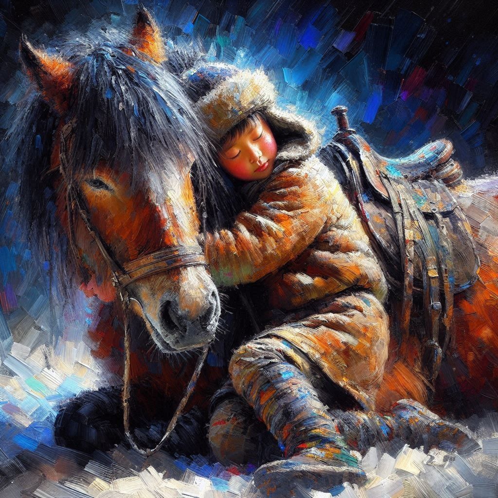 Young Mongolian Horseman  by @Punkmeister