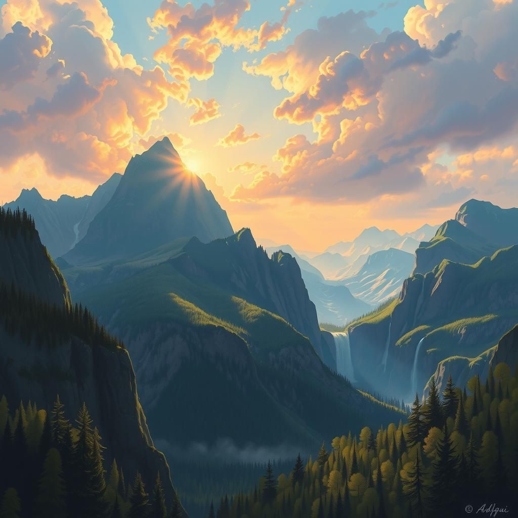 Majestic epic perfect landscape masterpiece