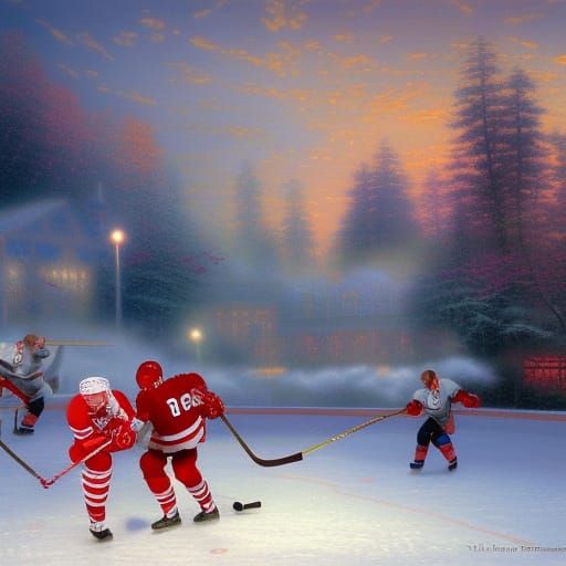 Detroit Redwings Hockey AI Generated Artwork NightCafe Creator
