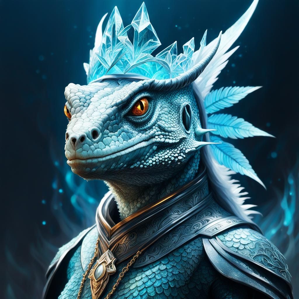 Ice Lizard AI Generated Artwork NightCafe Creator