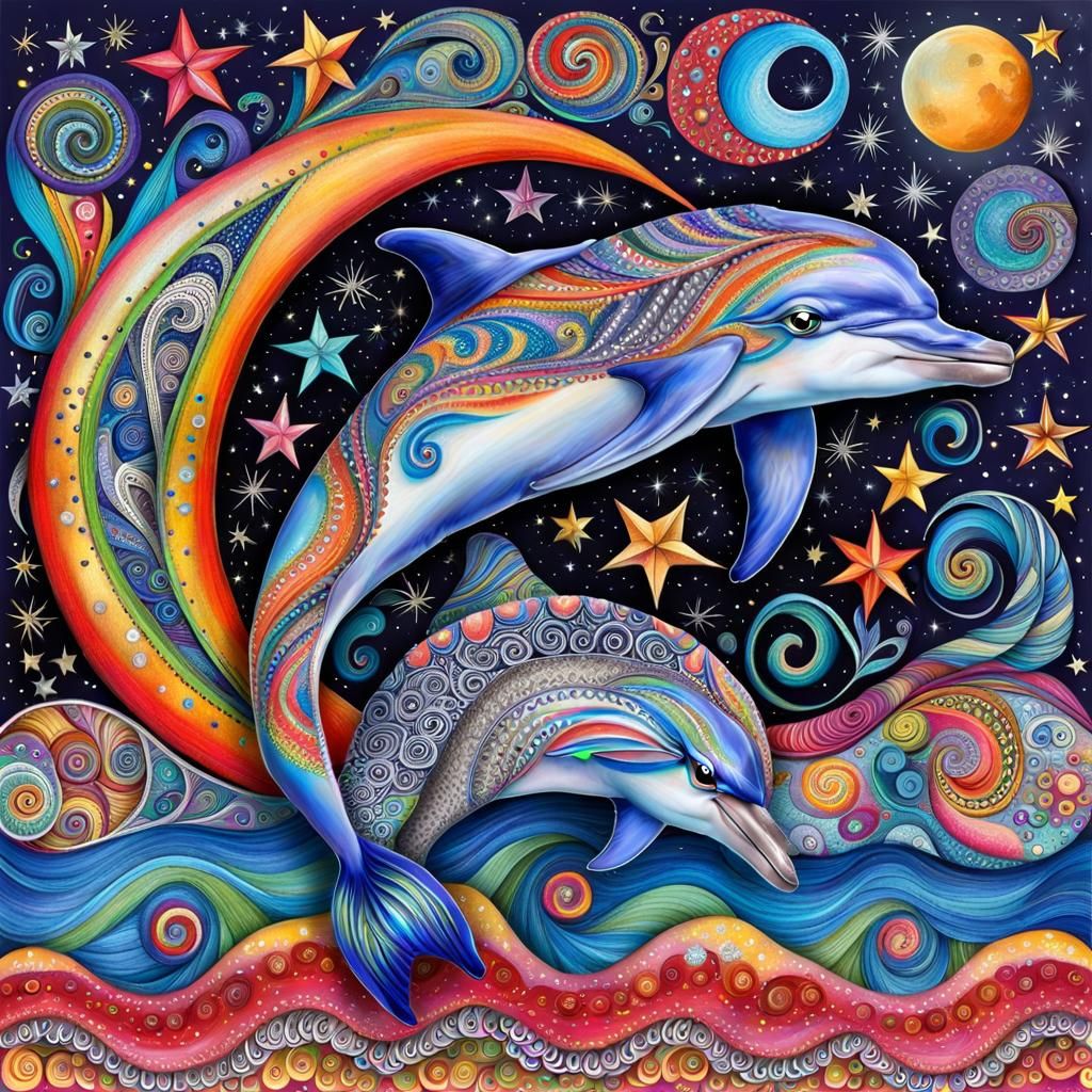 Realistic Realism dolphin, The grace and agility of a dolphin, dolphin ...