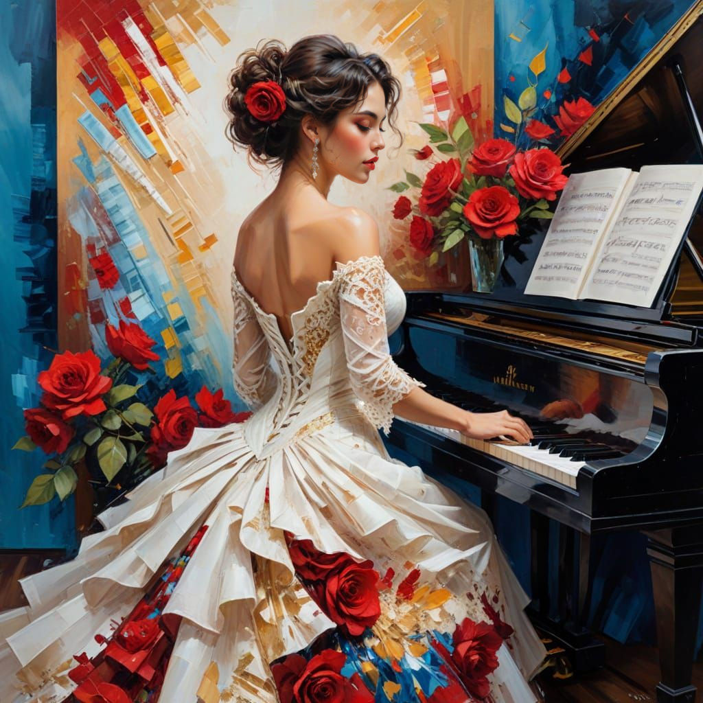 The beautiful piano player  by @Francis H