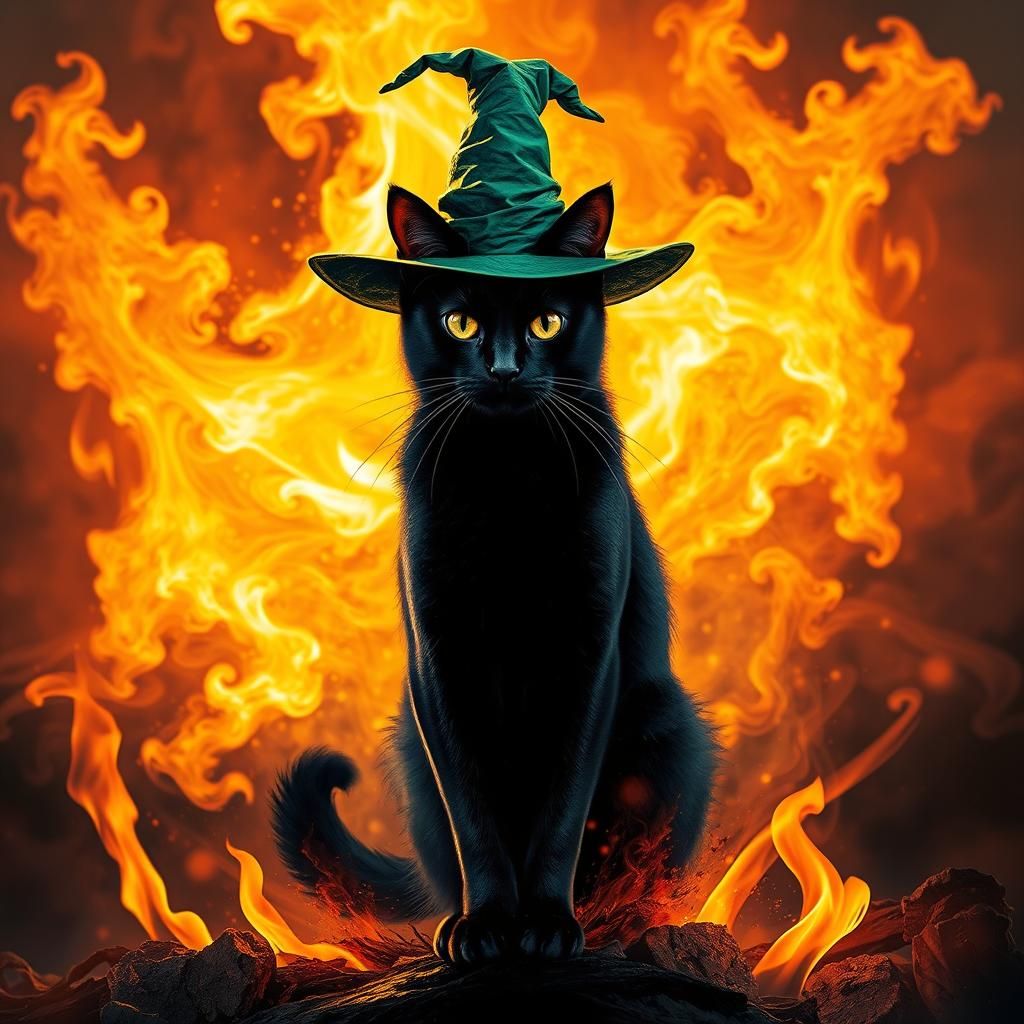 black witch cat