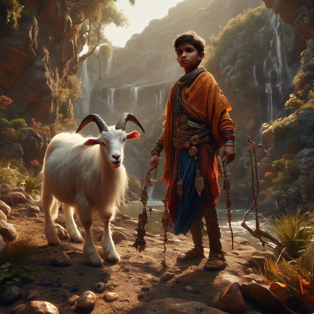 <lora:SuperHyperrealism:1.0> Hindu boy,  with one foot of a ...