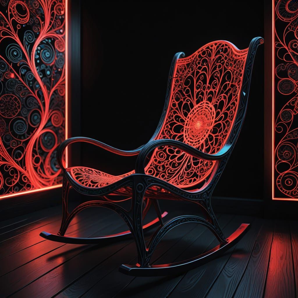 Red rocking chair OOH  by @CyrilL
