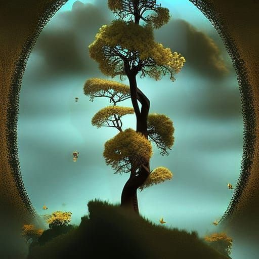 Alien Disintegrating in Solar Wind: Steampunk Fantasy