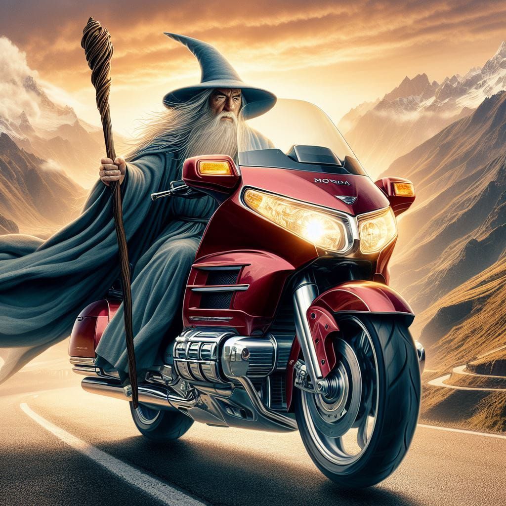 Gandalf on a Goldwing