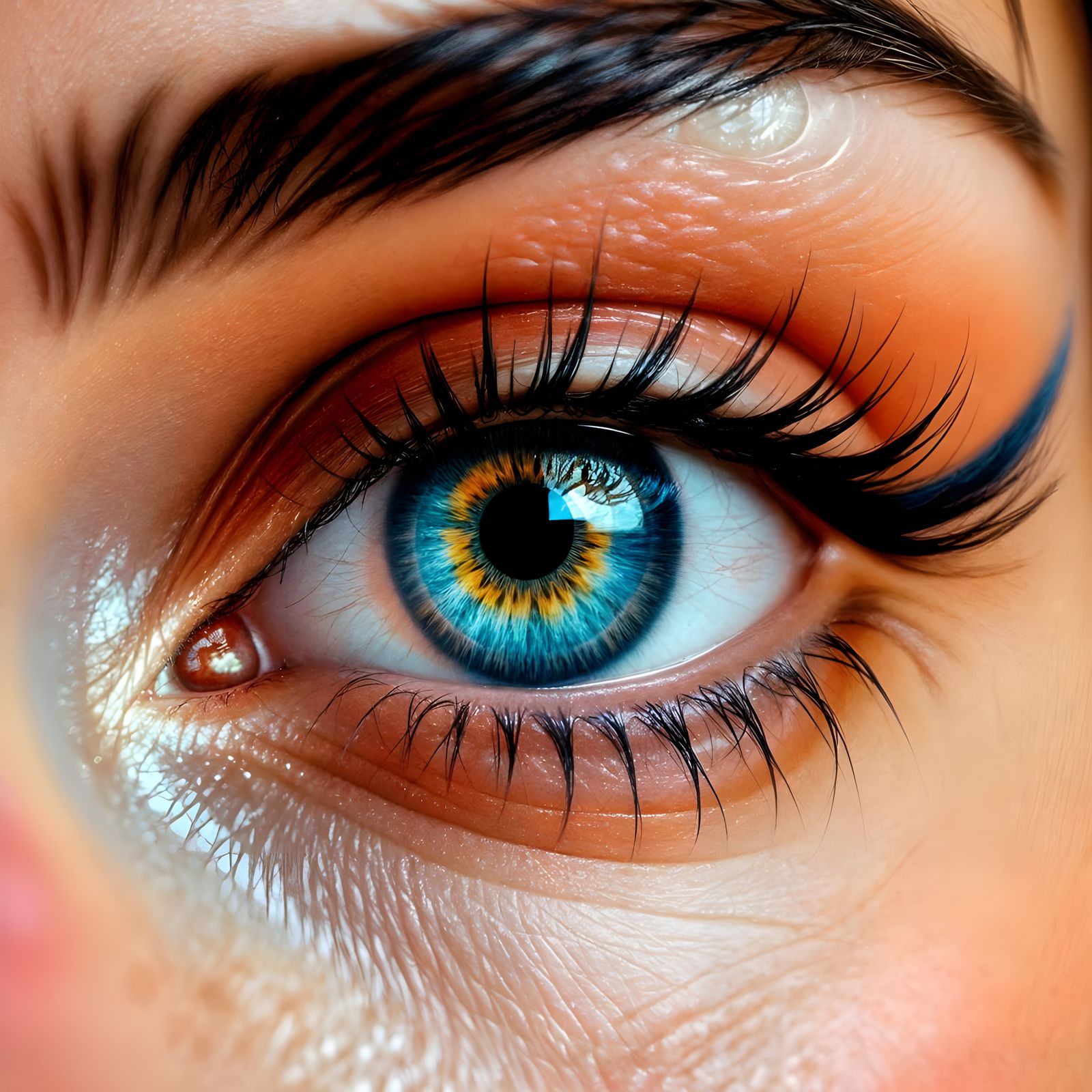 Glowing Human Eye in Mid Air