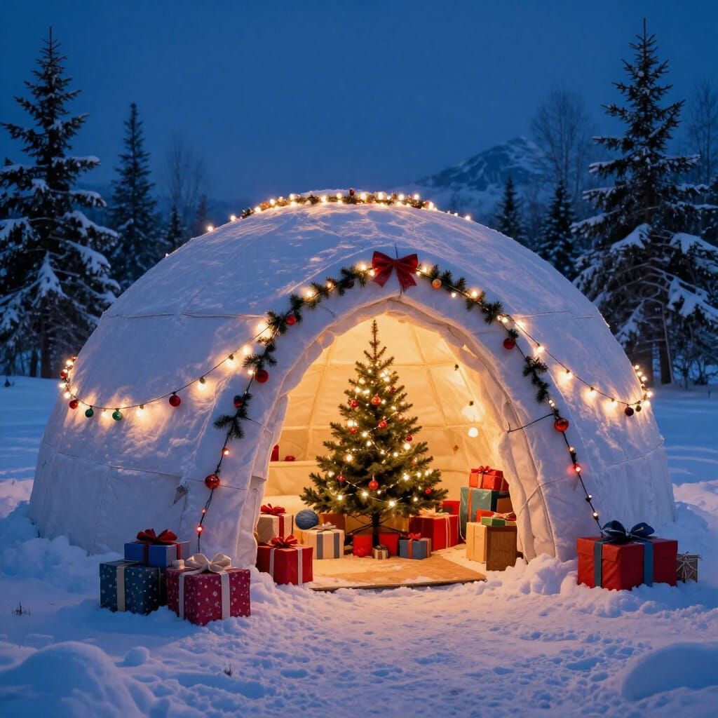 Christmas in an Igloo.