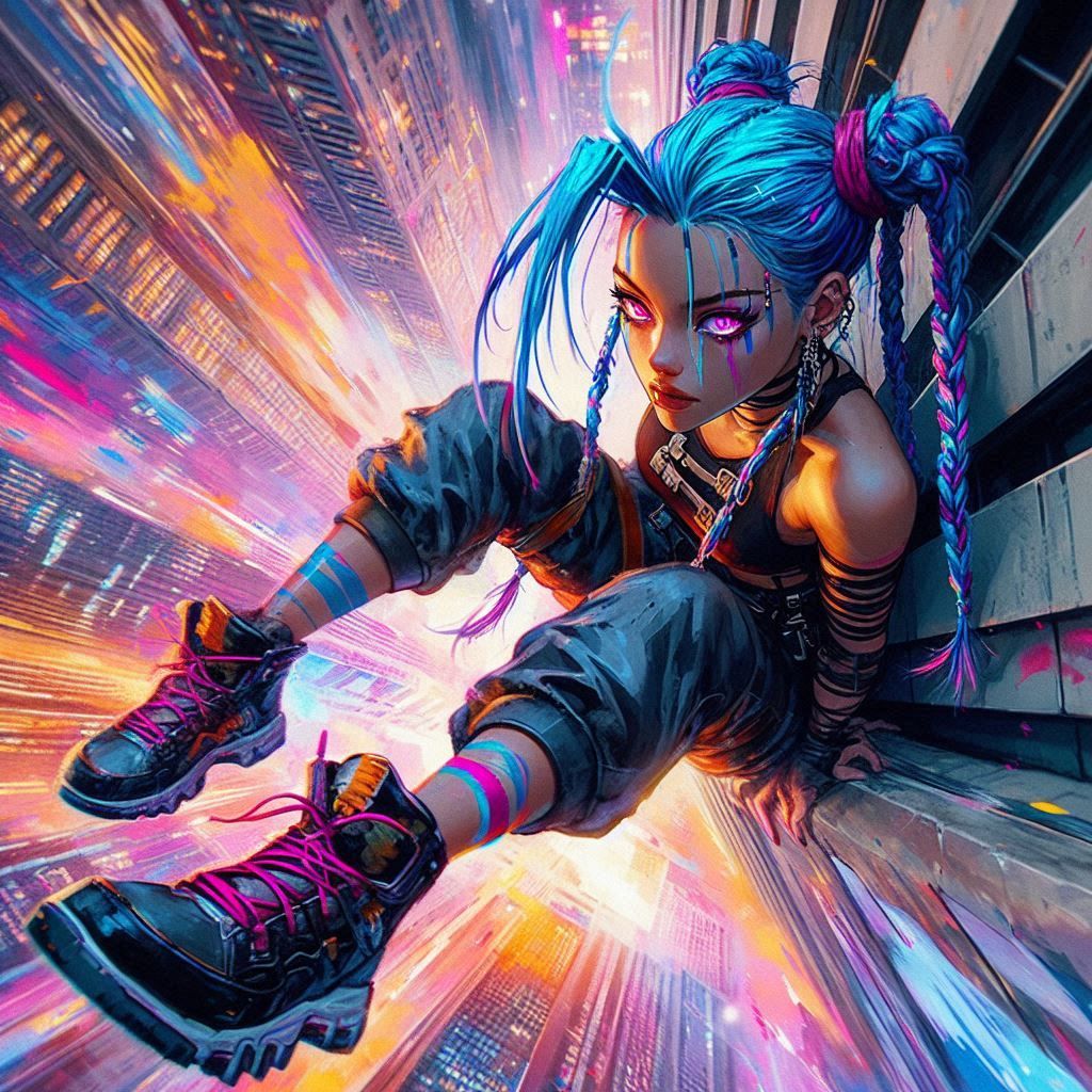 Abstract Jinx Concept (free world) and be free