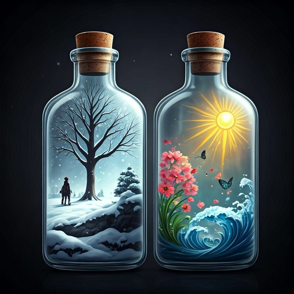 Fantastical Seasons in Glass Bottles