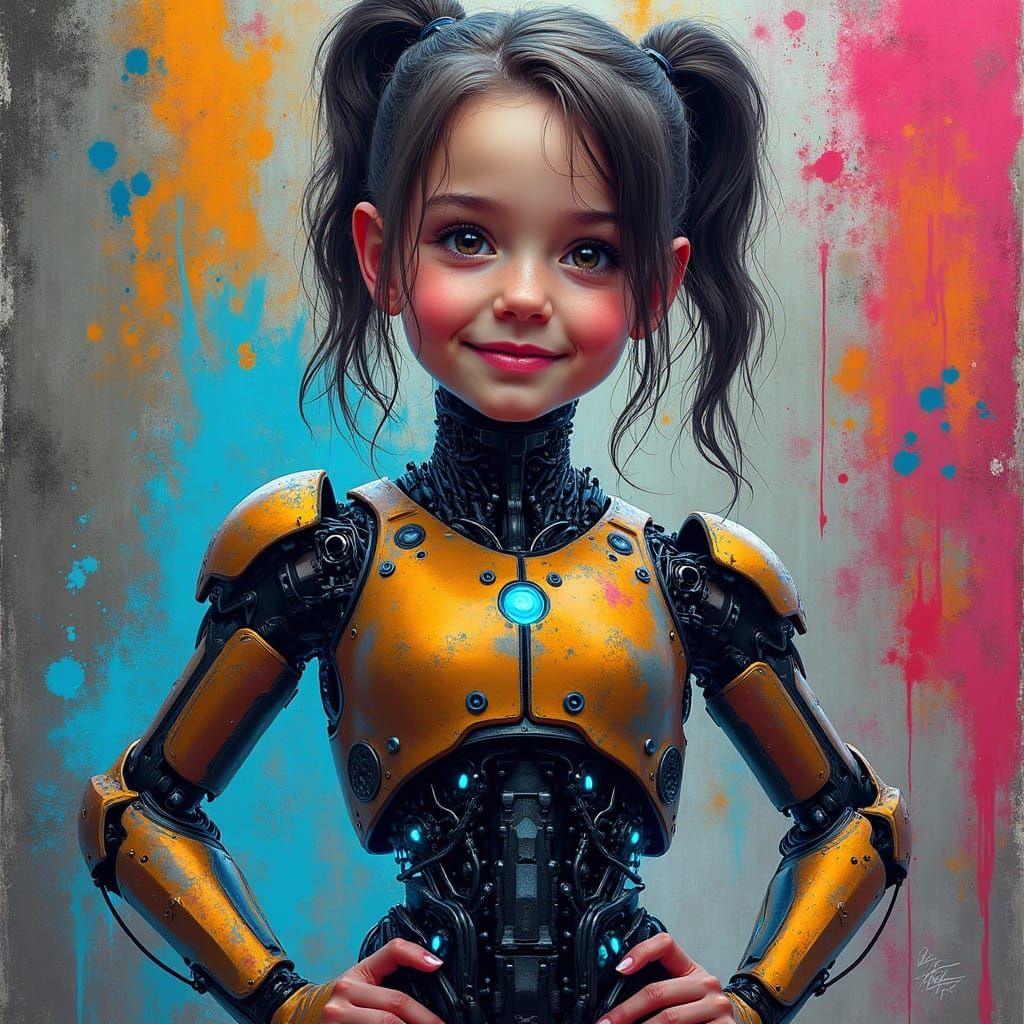 Turn my daughter’s photo to a terminator.