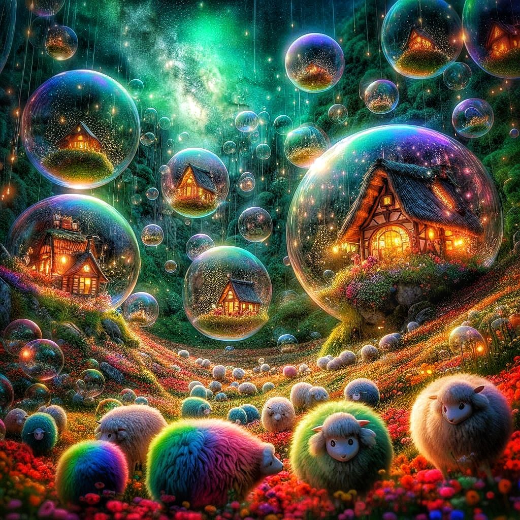 A magical rainbow village