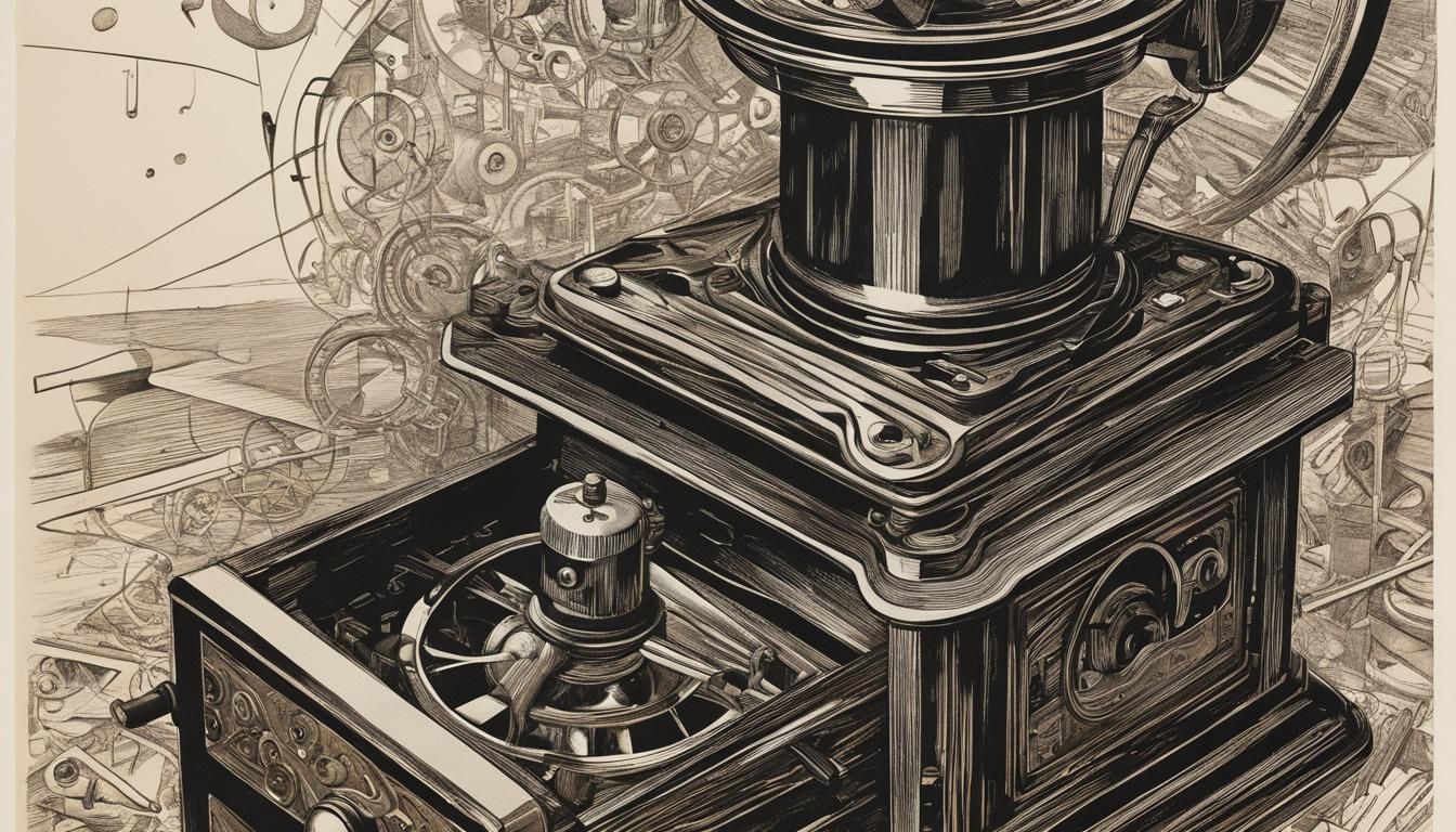 Le moulin à café, en 1918, à la façon de MARCEL DUCHAMP (1875-1963)_