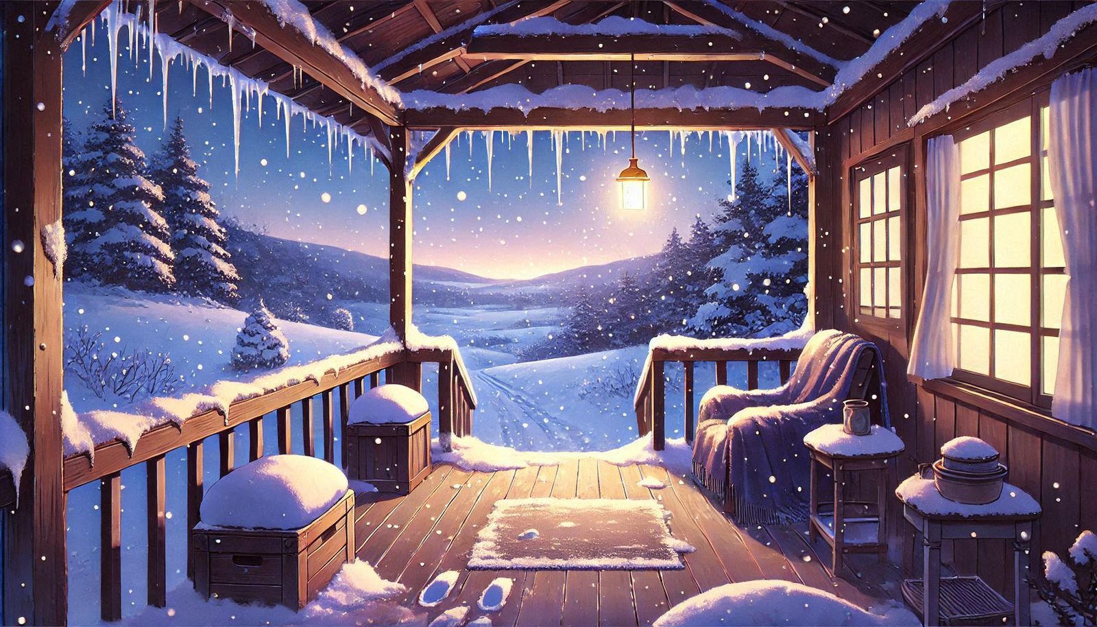 Lo-fi Winter Porch