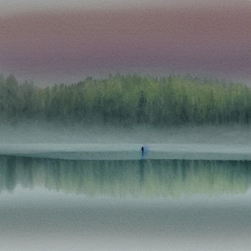 Ethereal Watercolor Scene in Dreamy Light