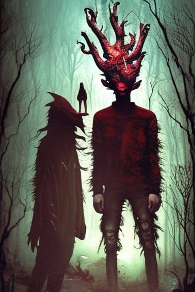 Colorful Shaman Portrait in Contemporary Digital Style