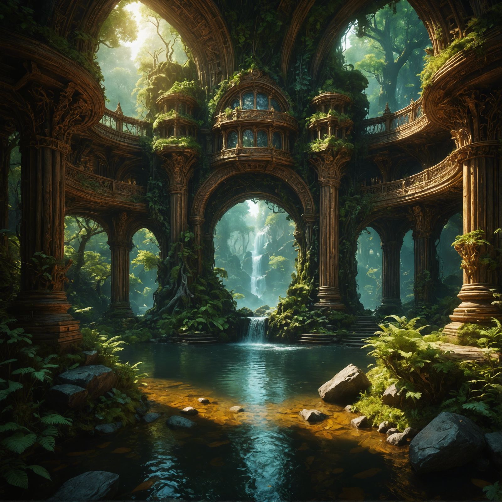 Beautiful, Library made of forest