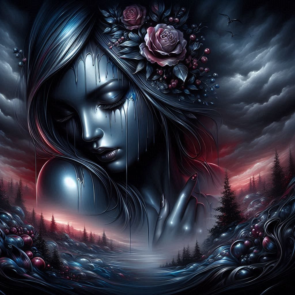 Dark Woman Landscape