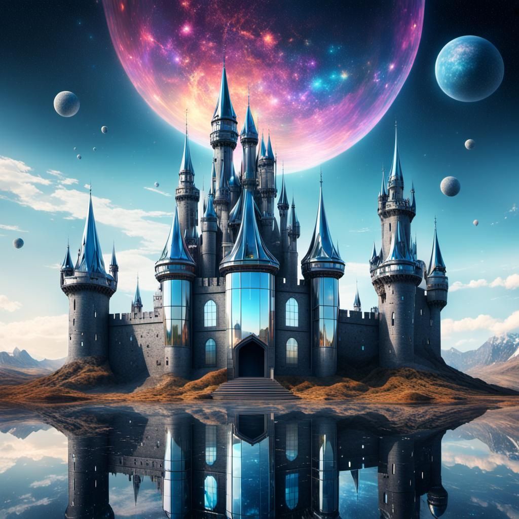A futuristic castle