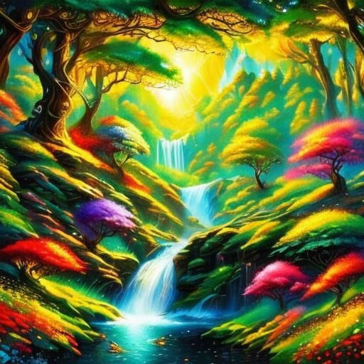 Waterfall 2 - with "Vibrant Fantasy" 1.5 Lora