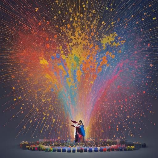 It bursts with color, a joyous sound,
A symphony of meaning,...