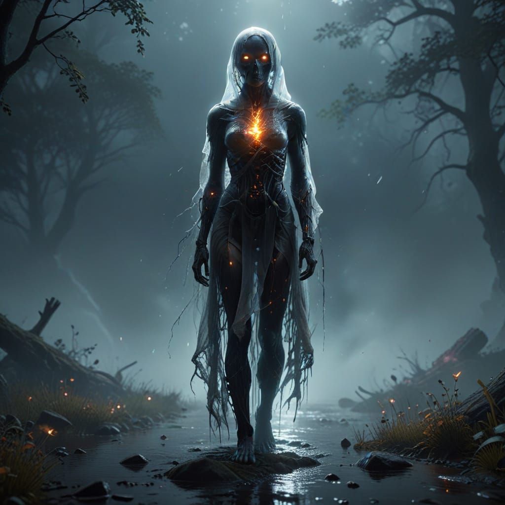 A ghostly silhouette in the fog  by @Silken