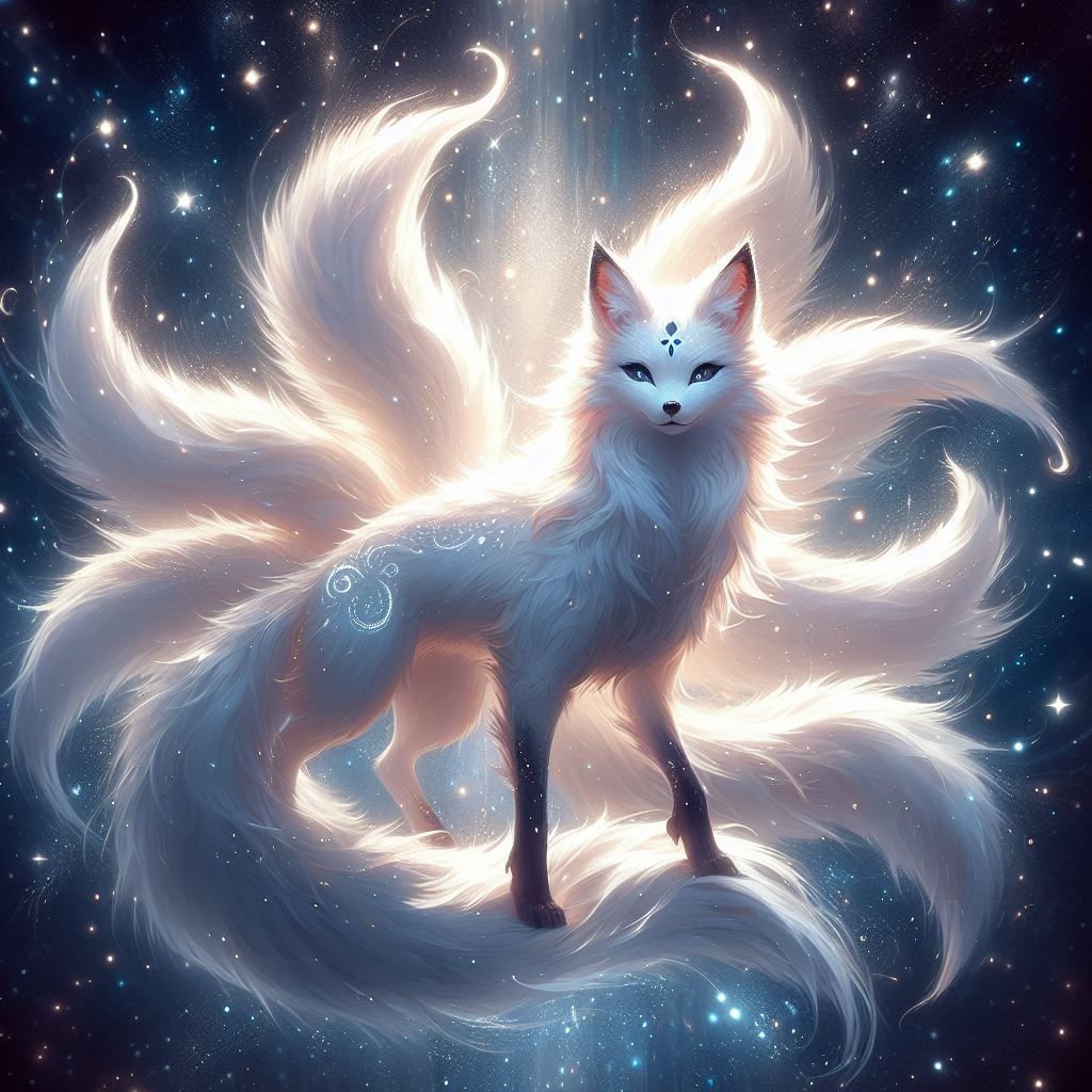 ninetail Fox Kitsune - AI Generated Artwork - NightCafe Creator