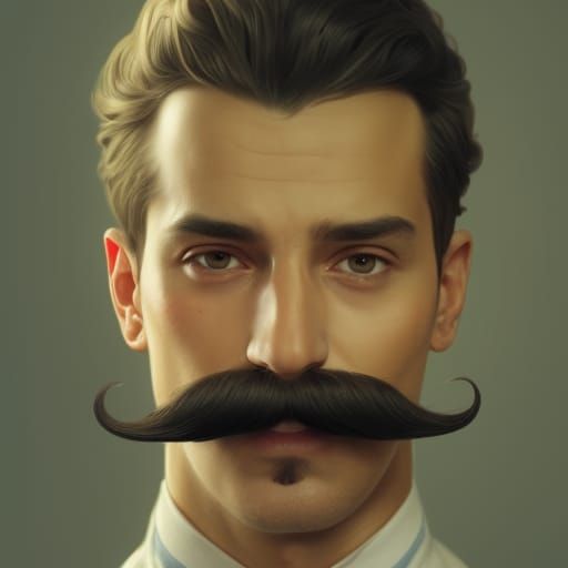 Mustachioed Man - AI Generated Artwork - NightCafe Creator