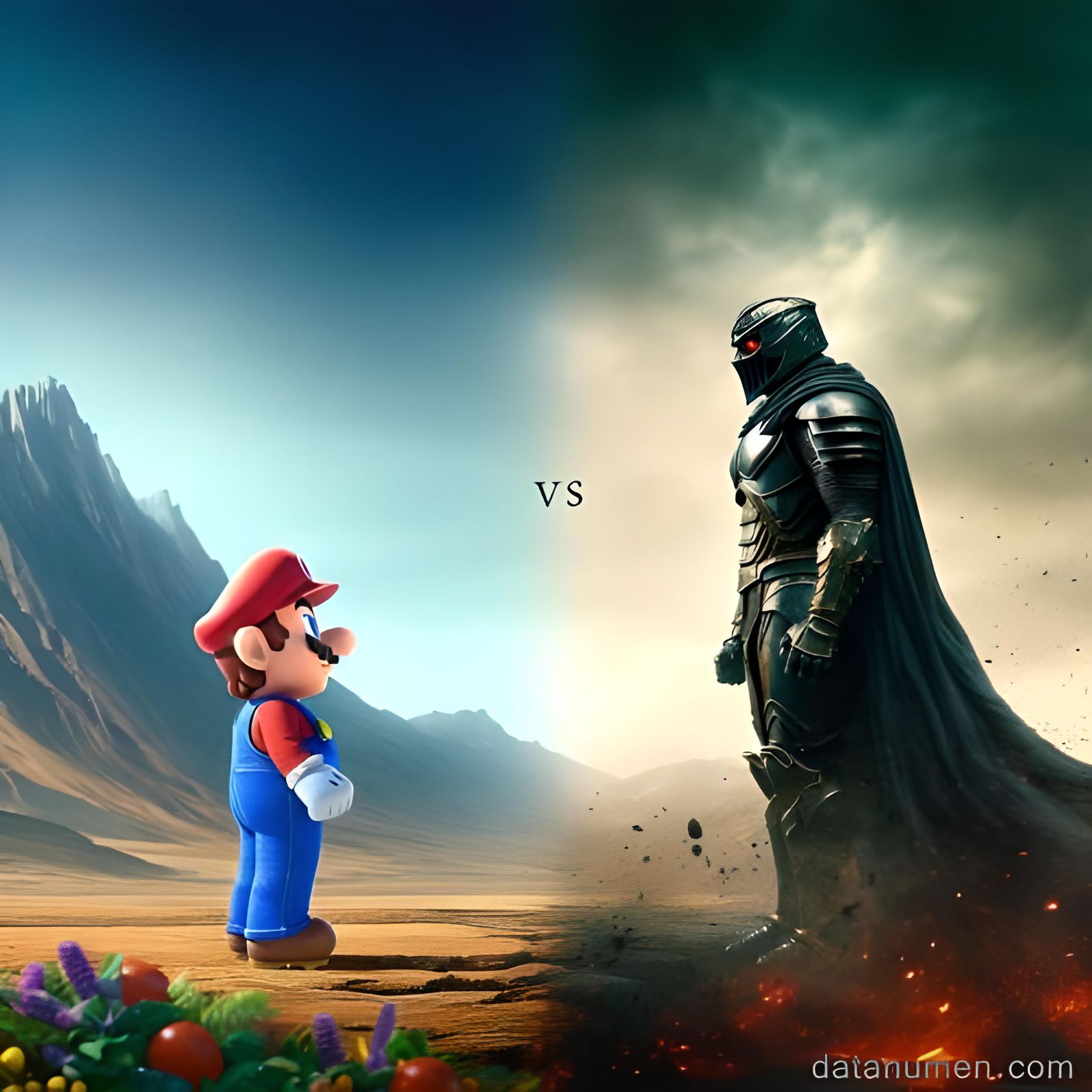 Past timeline super  Mario vs future evil dark wizard super Mario