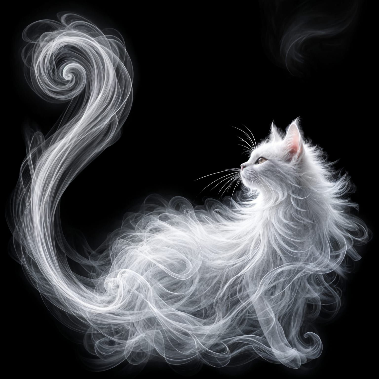 Smoke Cat  by @Vvibes