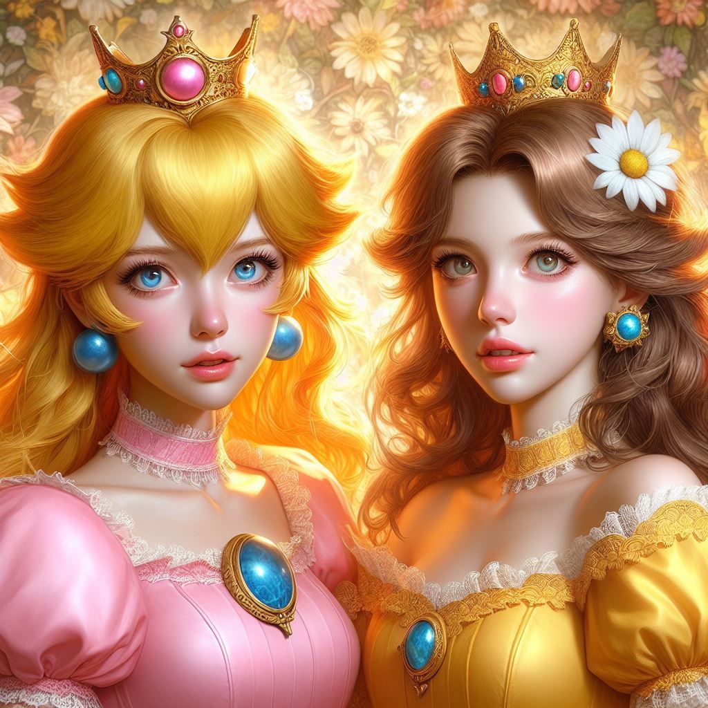 Princess Peach and Princess Daisy