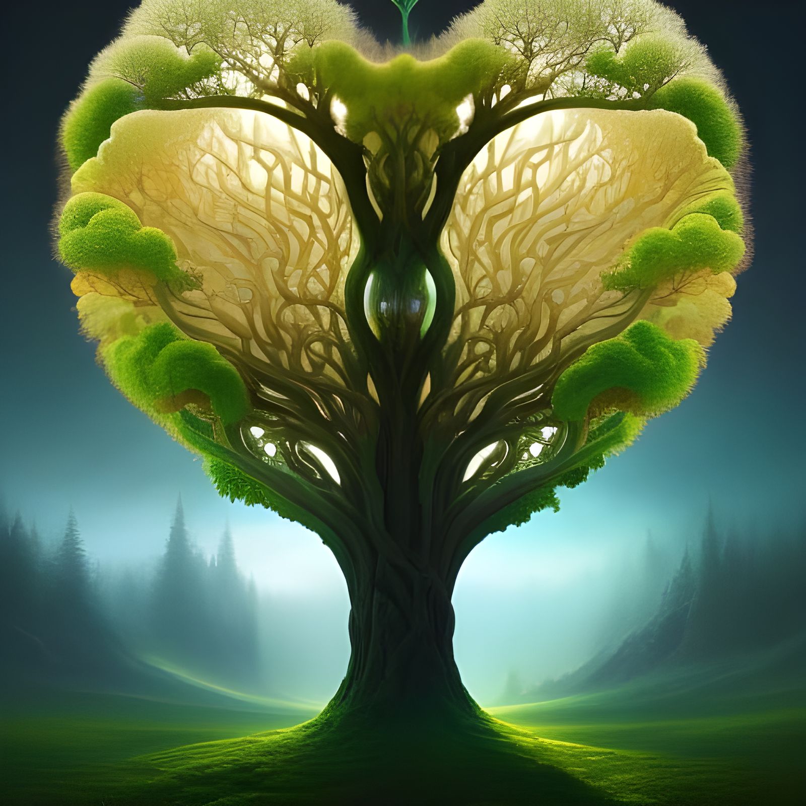 Heart Tree of Life: Summer Meets Winter