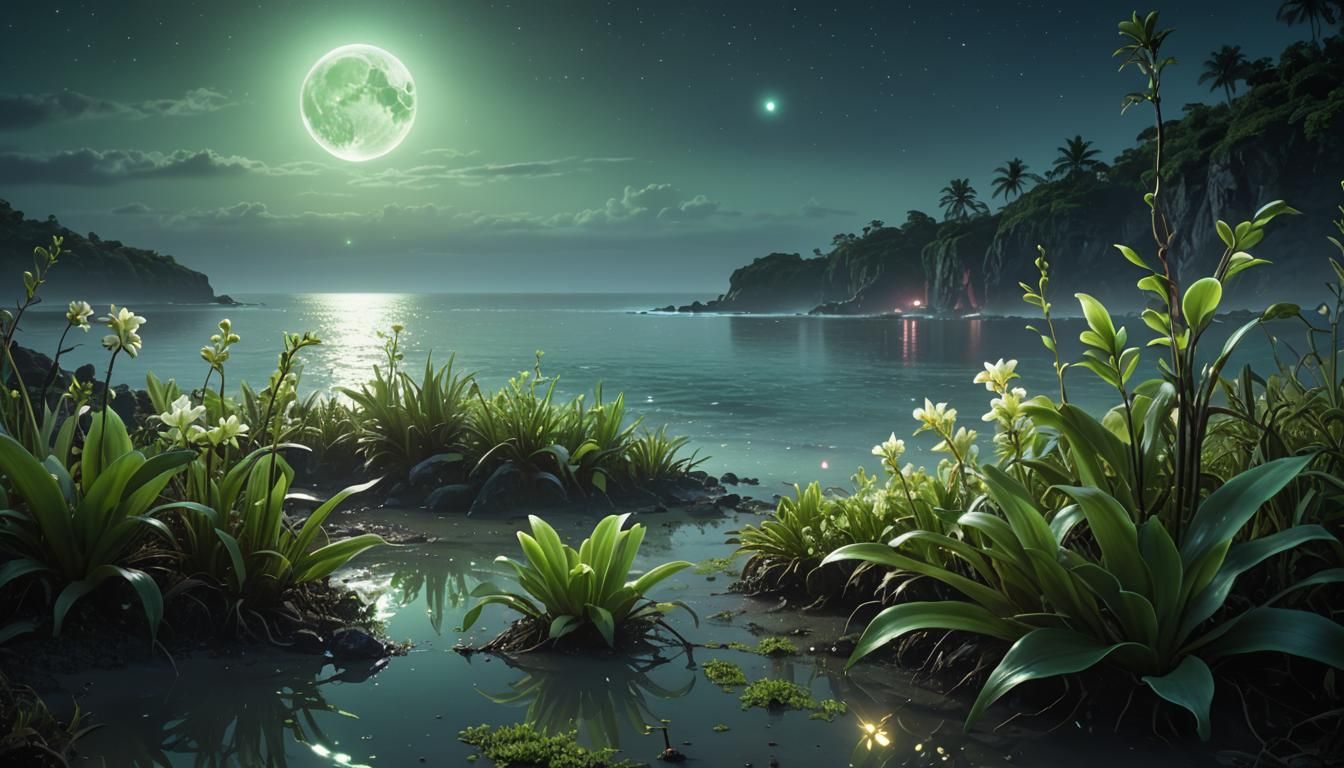 Moonlit Harbor  by @Alex Sevin