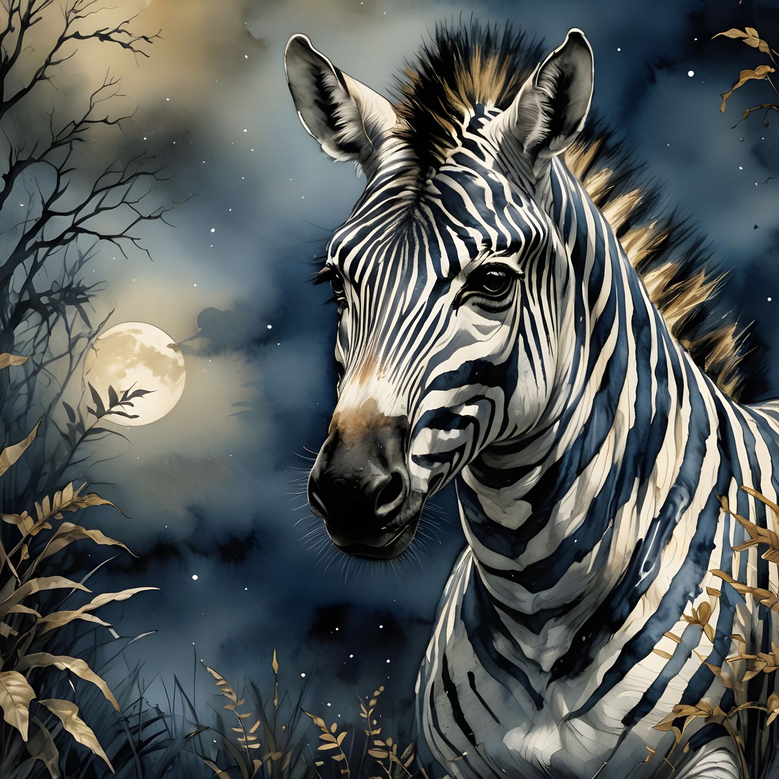 Midnight on the Savannah  by @lollipea