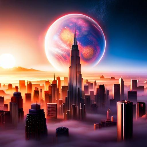A Cloud City in another world AI Generated Artwork NightCafe Creator