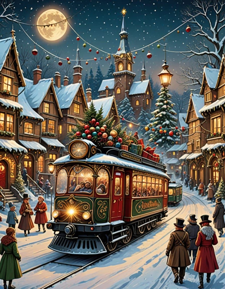 A village in Christmas Eve  by @Agatta