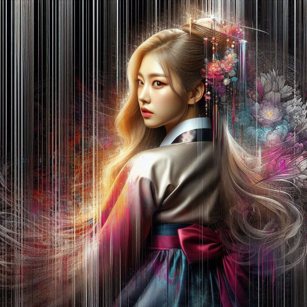 Mysterious asian woman with  traditional dress