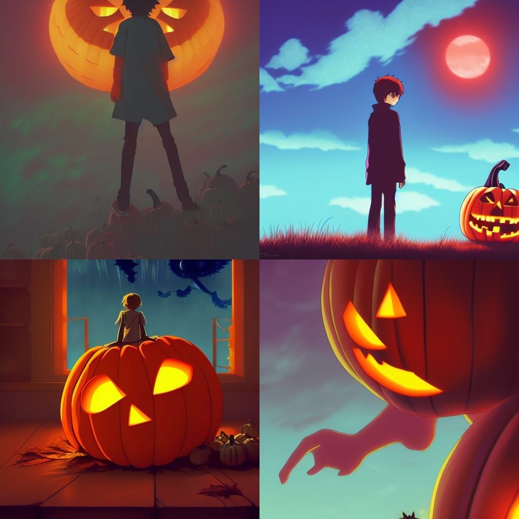 spooky pumpkin man