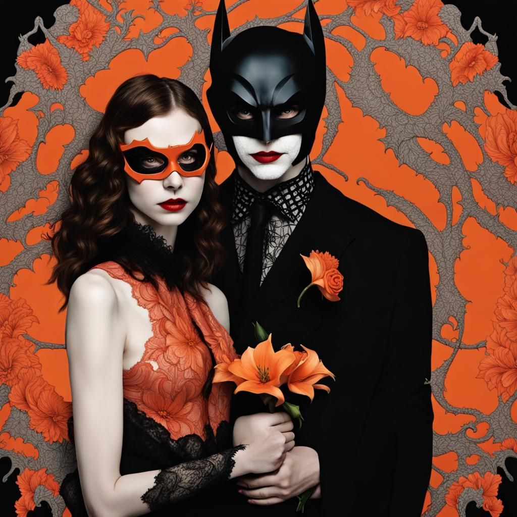 A connection of a cat woman and a lady's batman!!!  by @mansai
