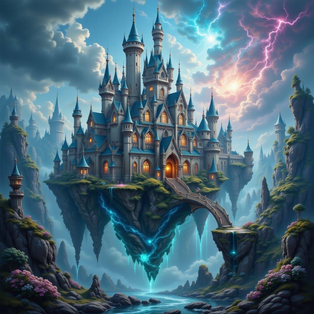 Floating Castle Emerges from Enchanted Potion