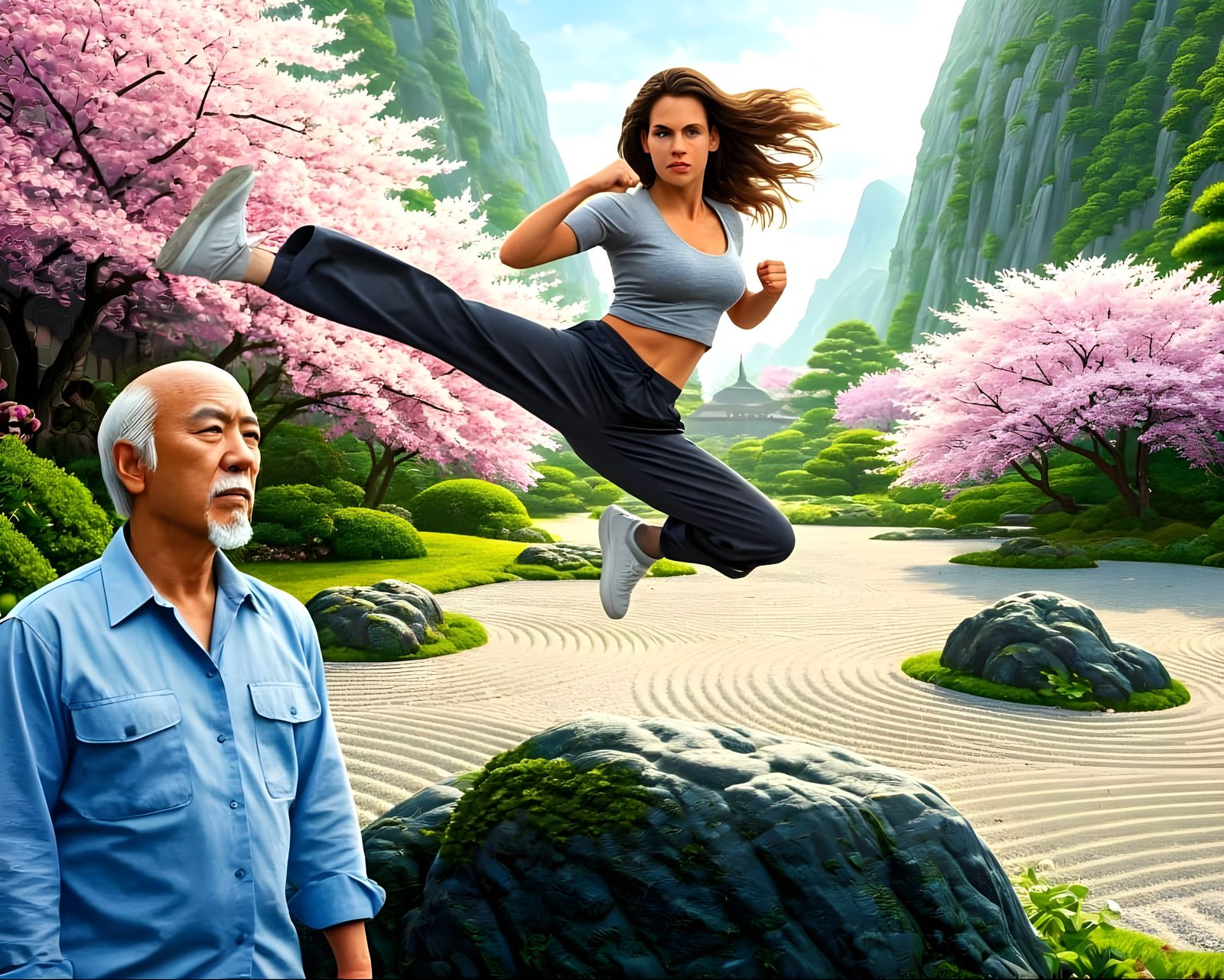 The Next Karate Kid starring Hillary Swank and Pat Morita memorial and tribute  by @Gary Murakami